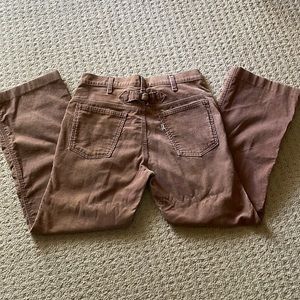 1977, Vintage, Levi’s, style #775, buckle on back, corduroy, tan, size 33